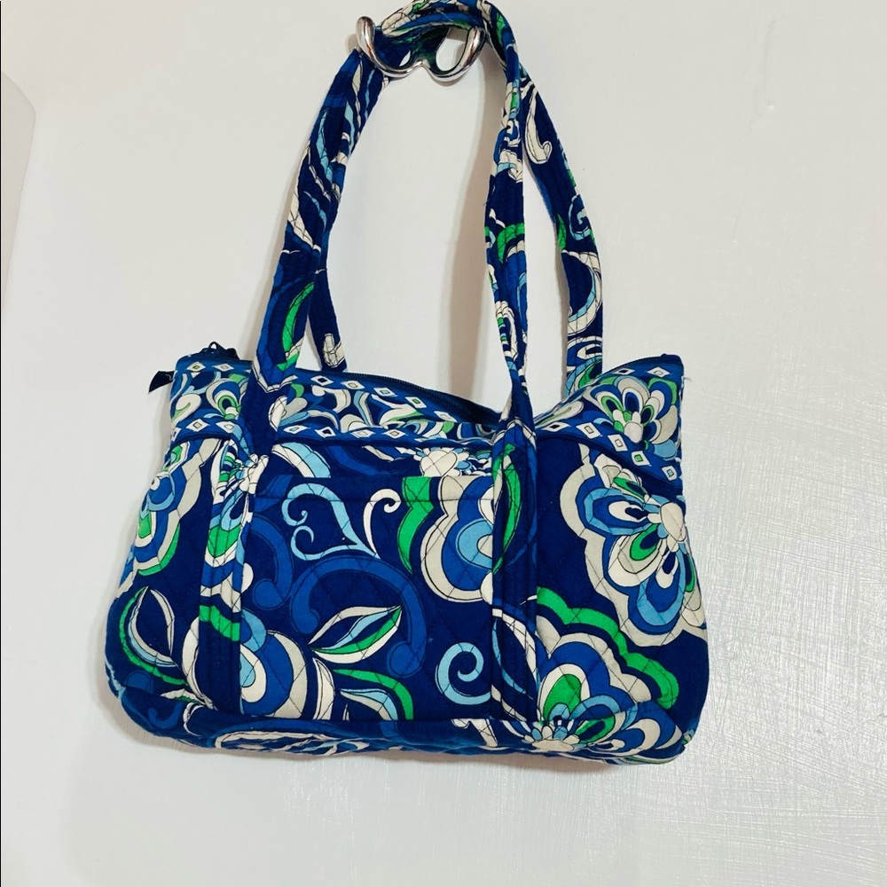 Vera Bradley Women's Cotton Small Vera Tote Bag / Tote Handbags  “7 pockets”